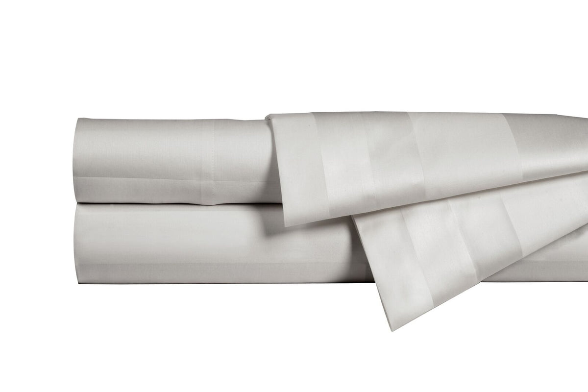 TrueStuff® 100% Organic Cotton Mega Stripe White Fitted Sheet