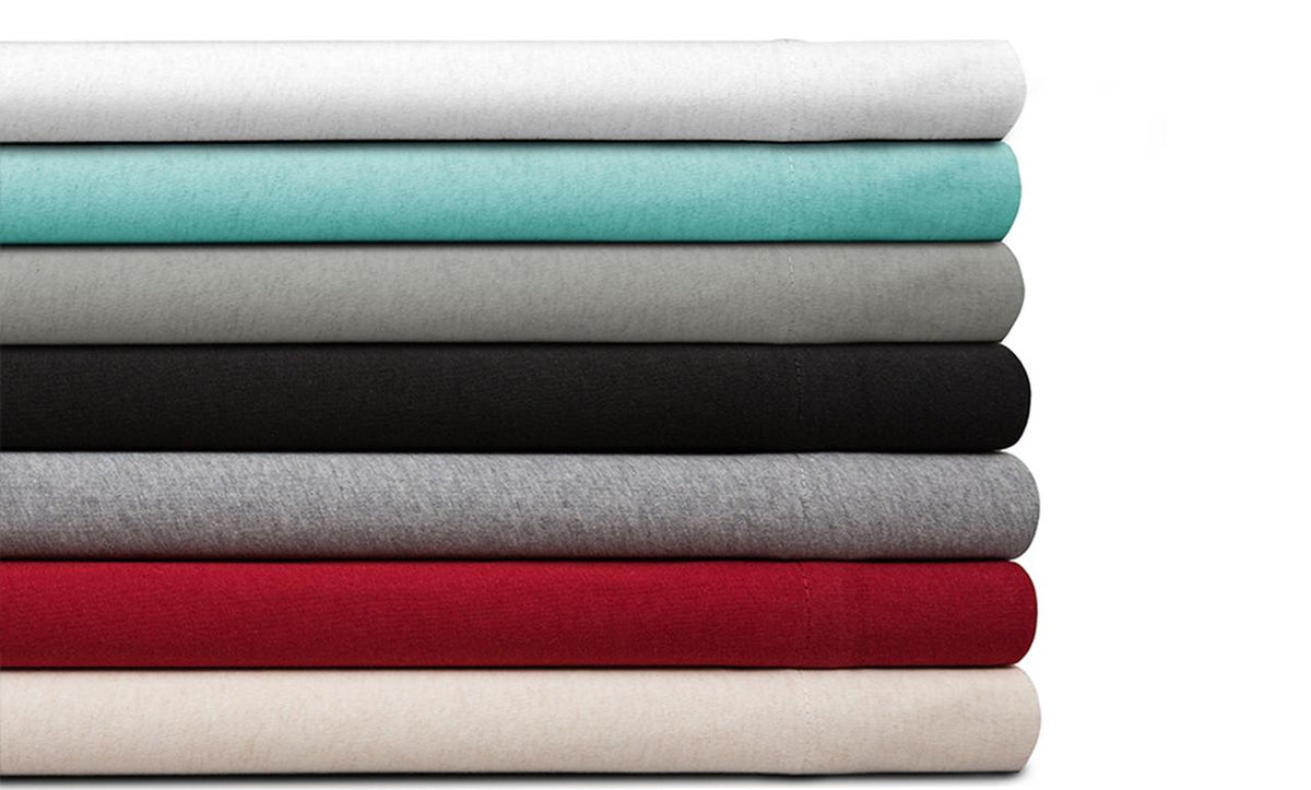 Spectrum Home GOTS Certified Organic Cotton White Jersey Sheet Set